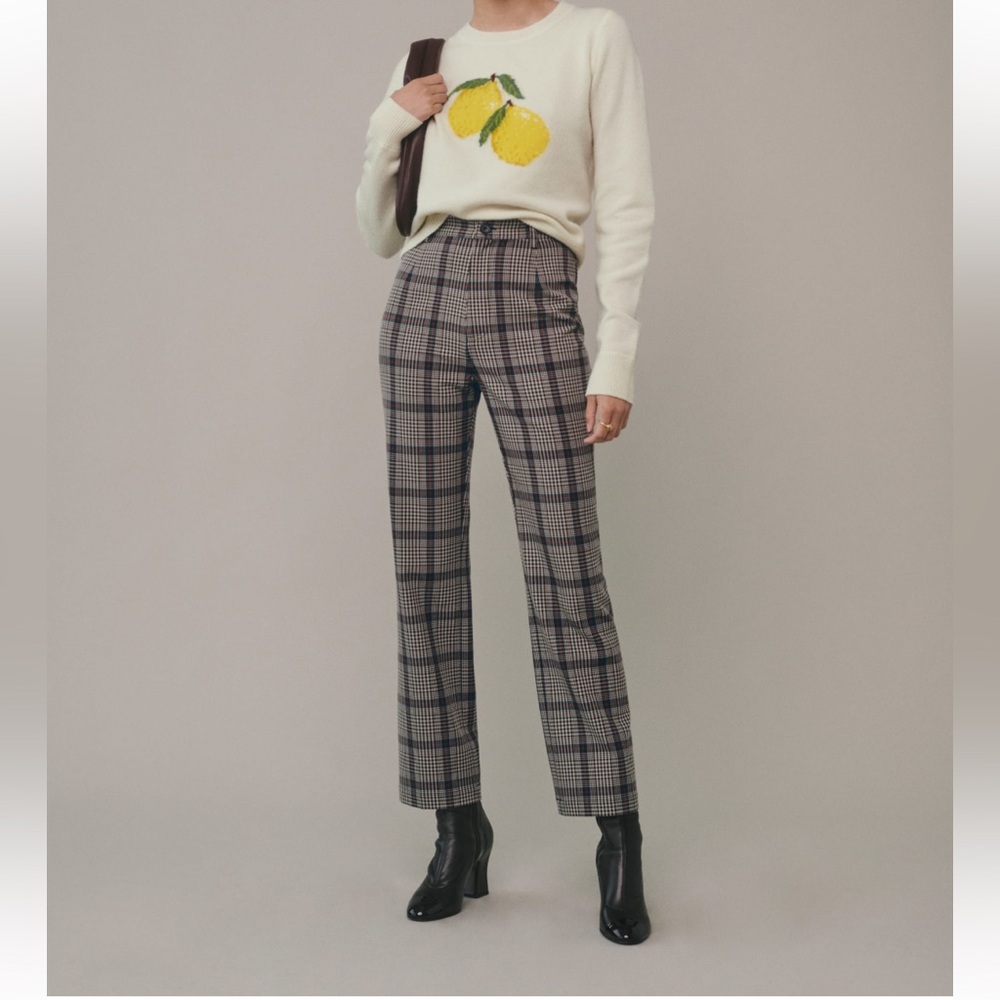 Reformation Franklin Check Plaid Pant